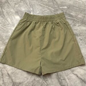 Olive High Waist Women's Shorts